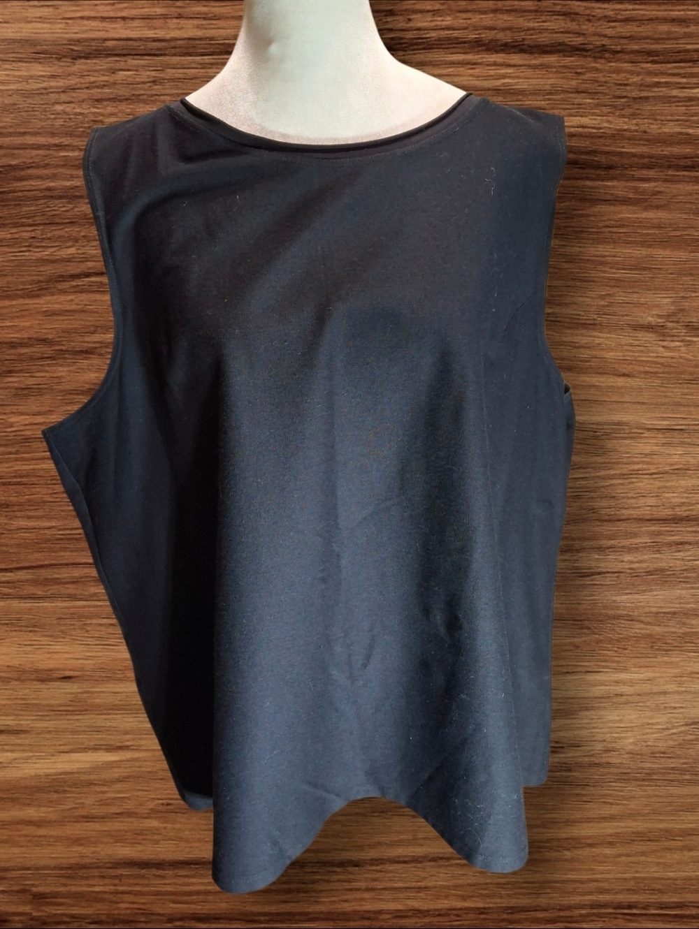 Eileen Fisher Sleeveless Black Viscose Jersey Blend Top Tank  Women Size 2x - Picture 6 of 15